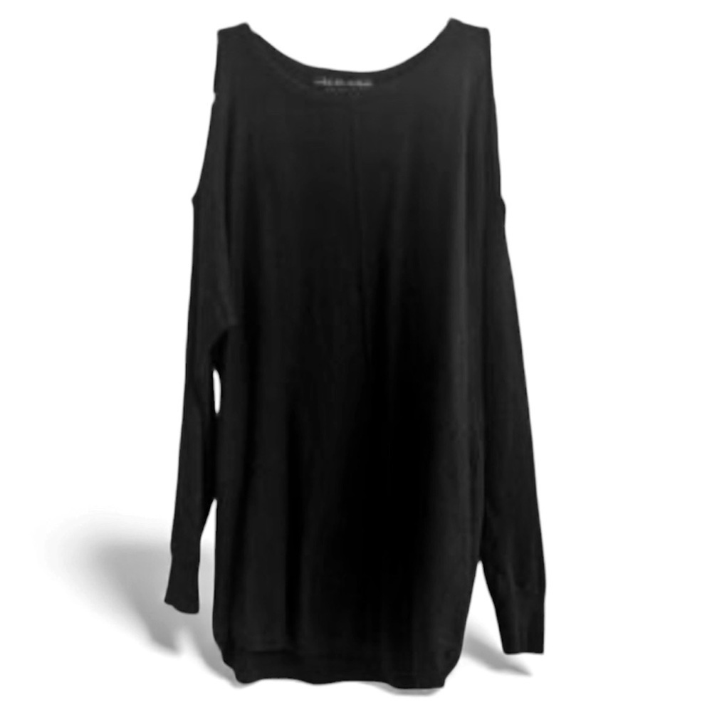 United States Sweater Soft lightweight Black Cold dropped Shoulder knit Sweater